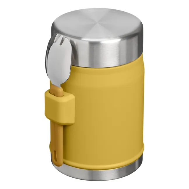 Legendary isothermal jar with spoon/fork 0.4 L  | Mustard