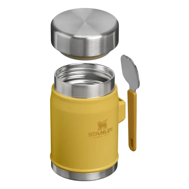 Legendary isothermal jar with spoon/fork 0.4 L  | Mustard