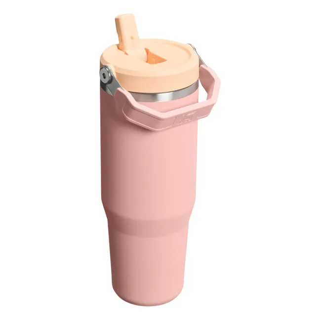Insulated tumbler - IceFlow Flip Straw 2.0 | Peach