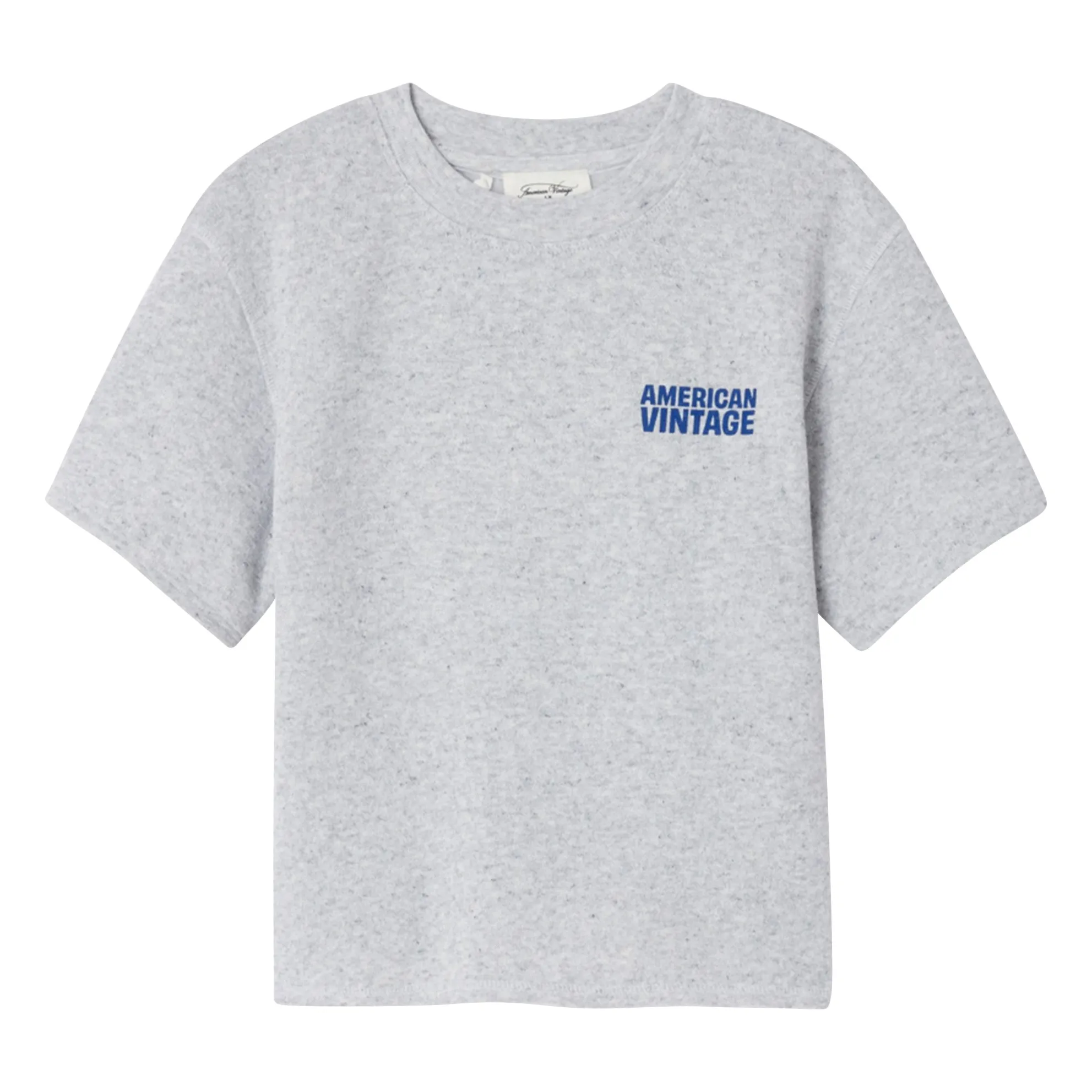 American Vintage Heather Grey Evona Short Sleeve Sweat Top