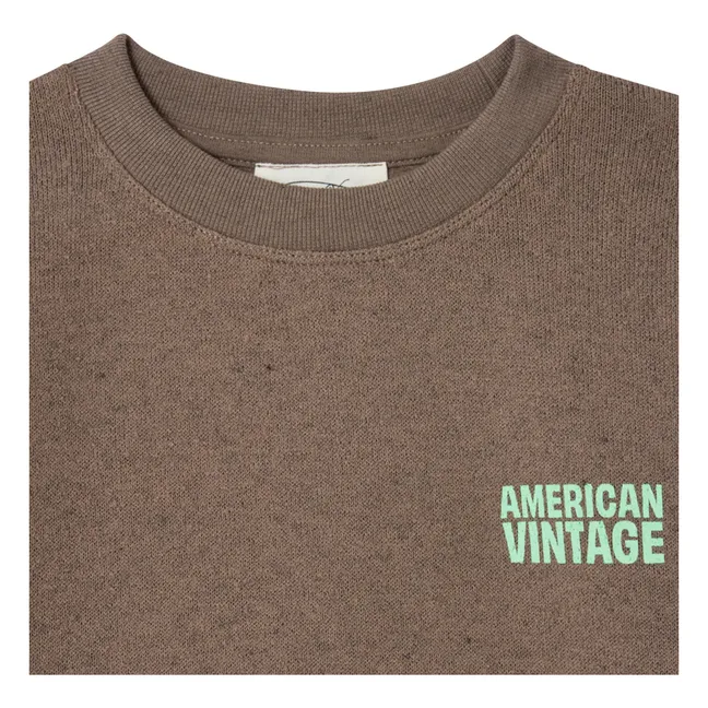 Evona Short Sleeve Sweat Top | Brown