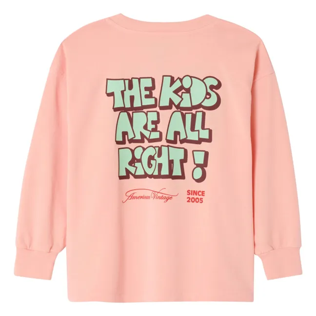 Fizvallay Long Sleeve T-Shirt The Kids Are All Right | Pale Pink