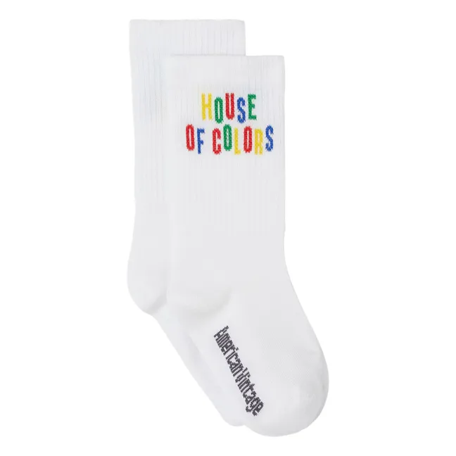 Chaussettes Clypsun House Of Colors | Blanc