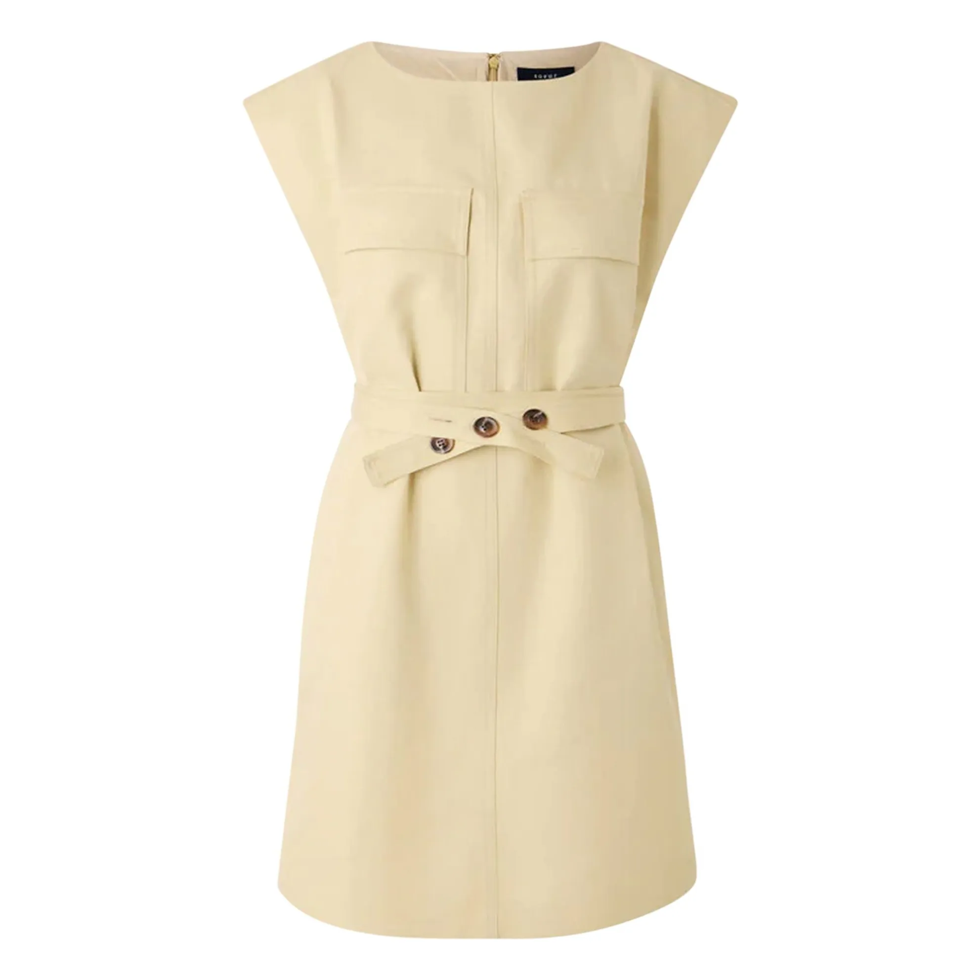 Soeur Cream Imane Cotton Dress
