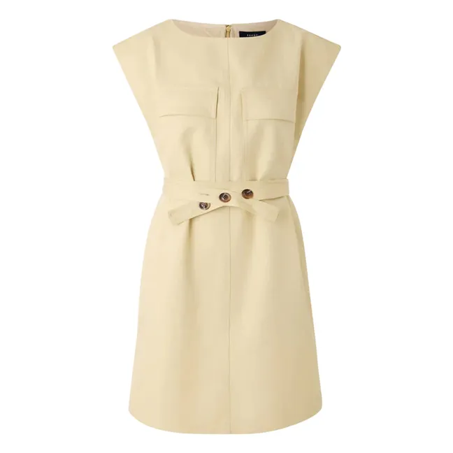 Kleid Imane Baumwolle | Cremefarben