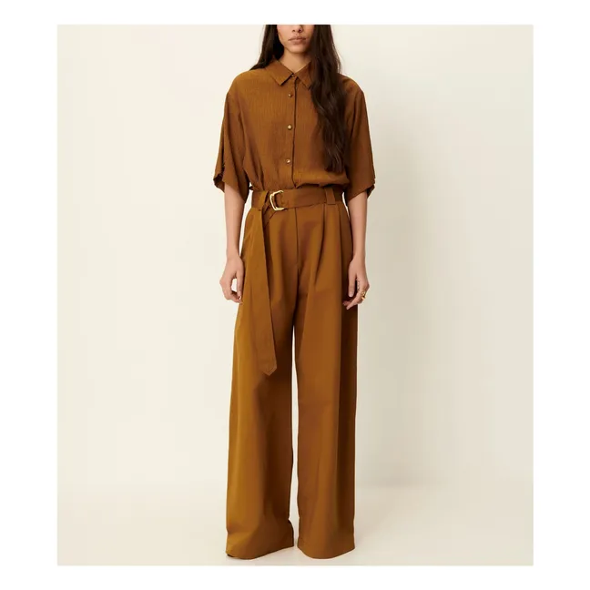 Pantalones de algodón Rive | Bronce