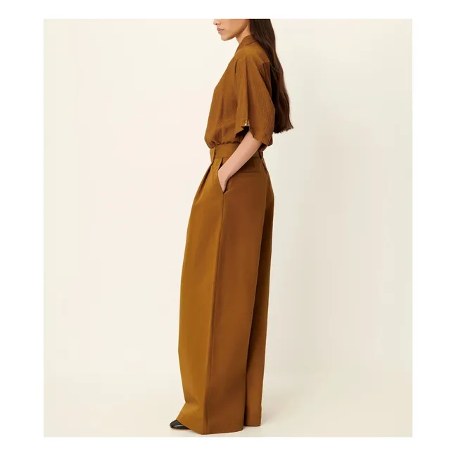 Rive Cotton Pants | Bronze