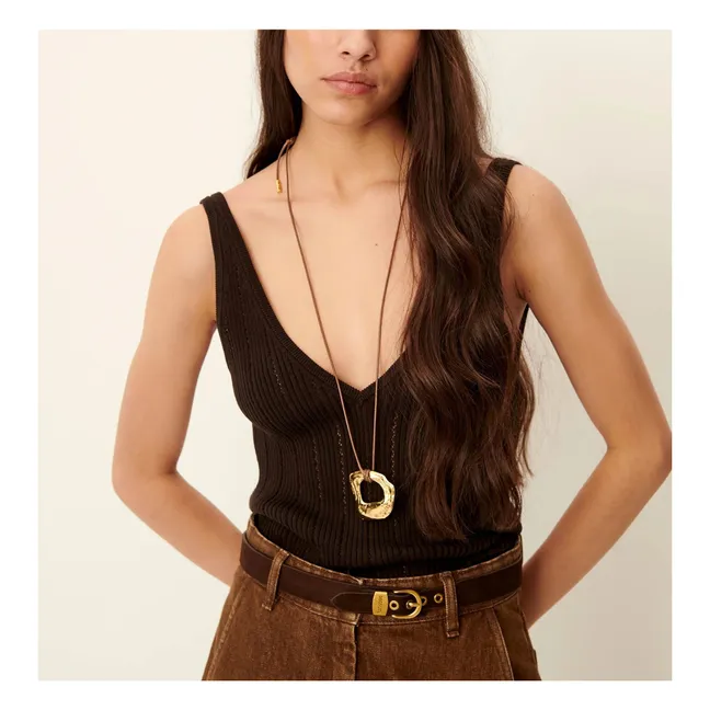 Attita cotton tank top | Coffee