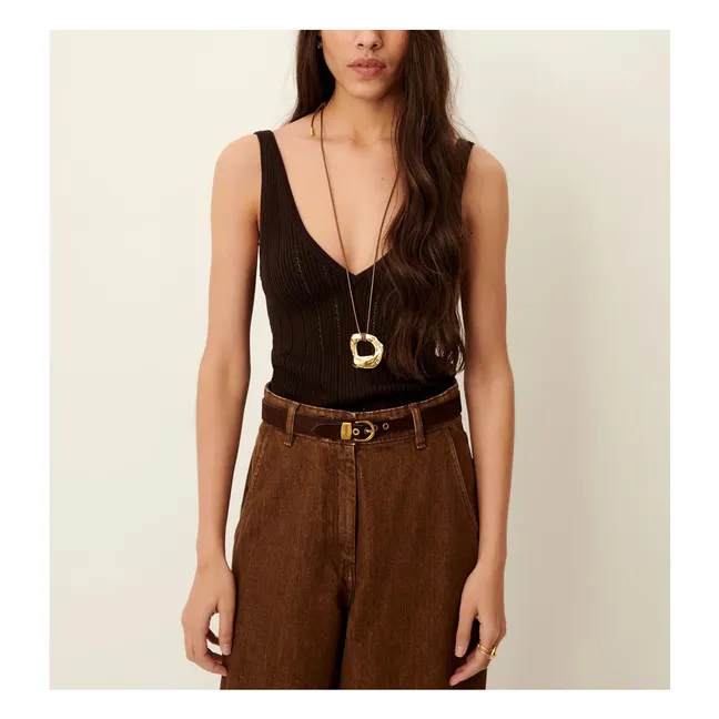 Attita cotton tank top | Coffee