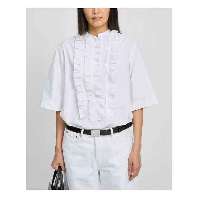 Blusa corta de algodón Magrita | Blanco