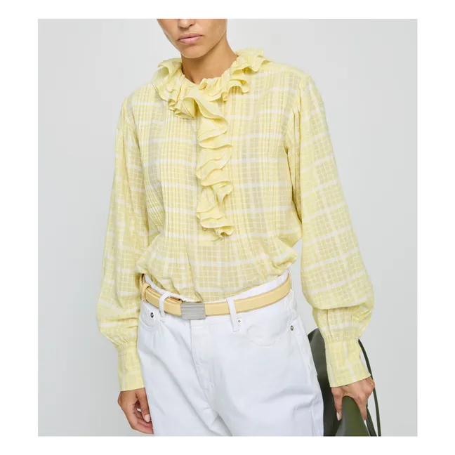 Blusa Phibi de algodón | Amarillo
