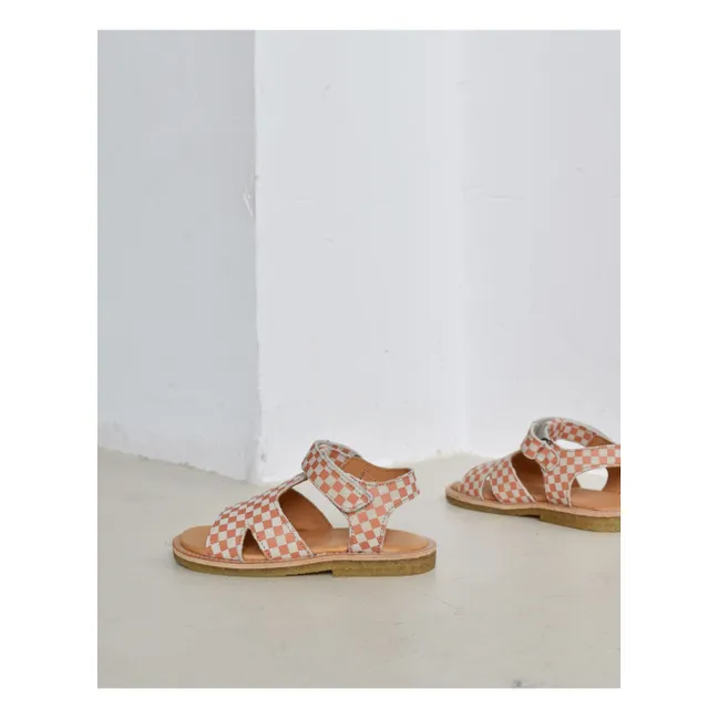Sandales Du Alfie Carreaux | Saumon