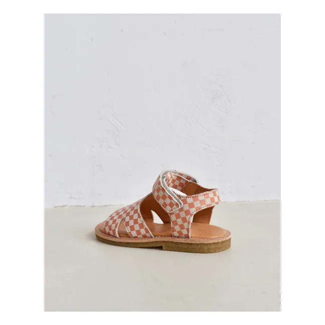 Sandalias Du Alfie Carreaux | Salmón