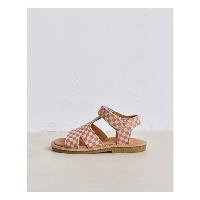 Sandales Du Alfie Carreaux | Saumon
