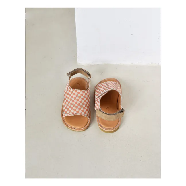 Sandalias Du Veda Carreaux | Salmón