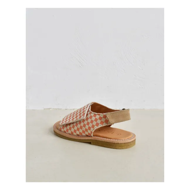 Sandalias Du Veda Carreaux | Salmón