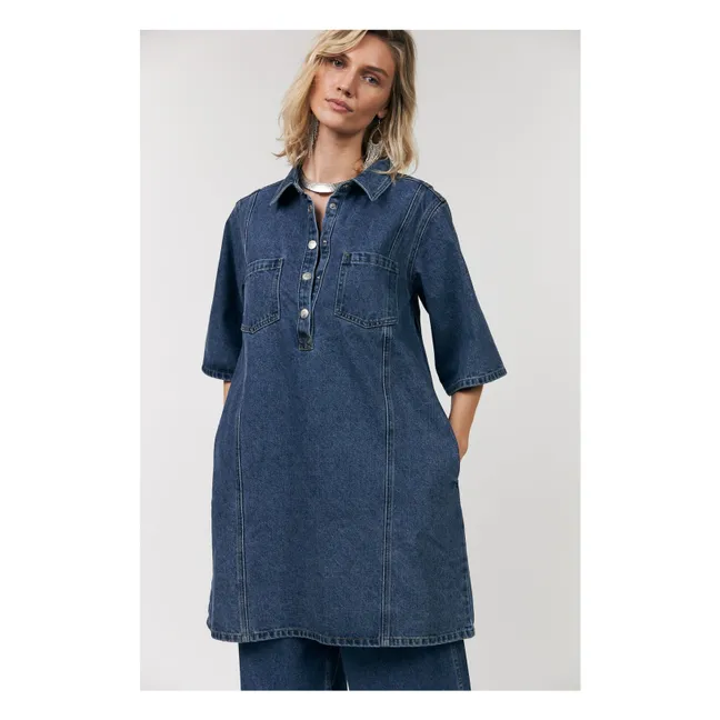 Robe Mola Coton | Bleu jean