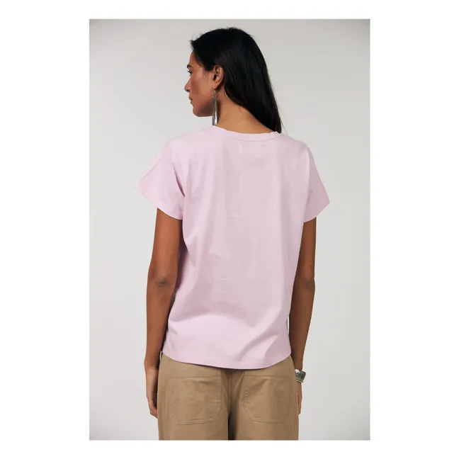Camiseta de algodón Roma Lobster | Rosa