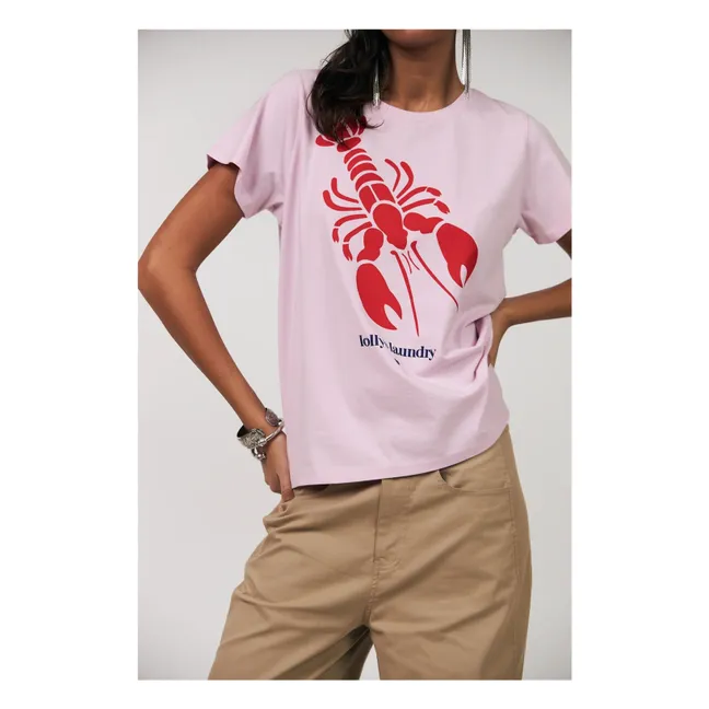 Roma Lobster Cotton T-shirt | Pink