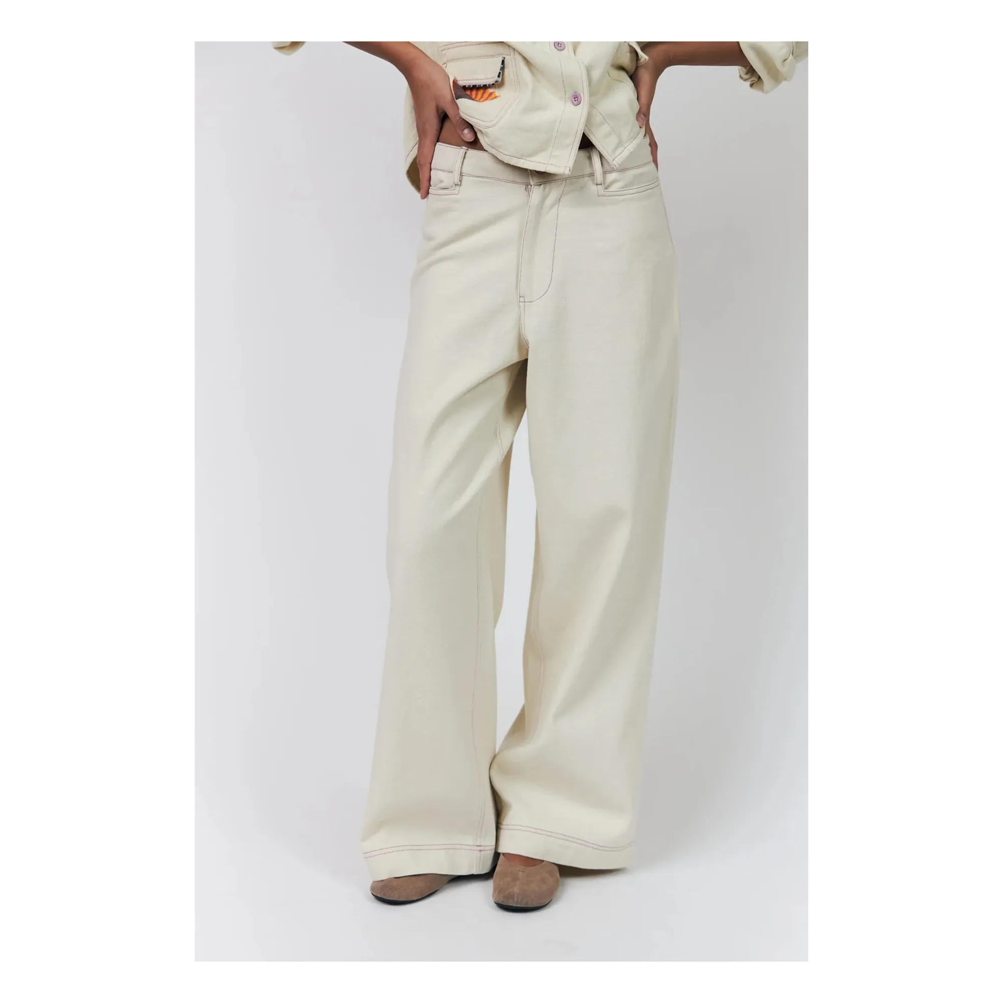 Pantalon Florida Coton | Crème- Image produit n°1