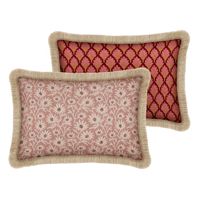 Housse de coussin réversible Mako x Jessica | Rose