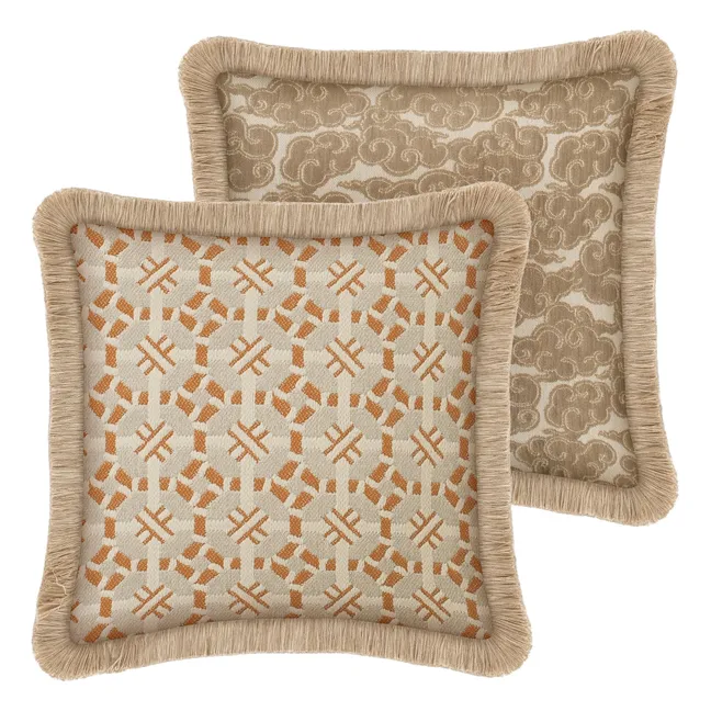 Coco reversible cushion cover | Caramel