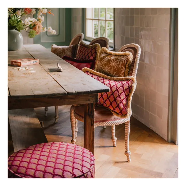 Housse de coussin réversible Mako x Jessica | Rose