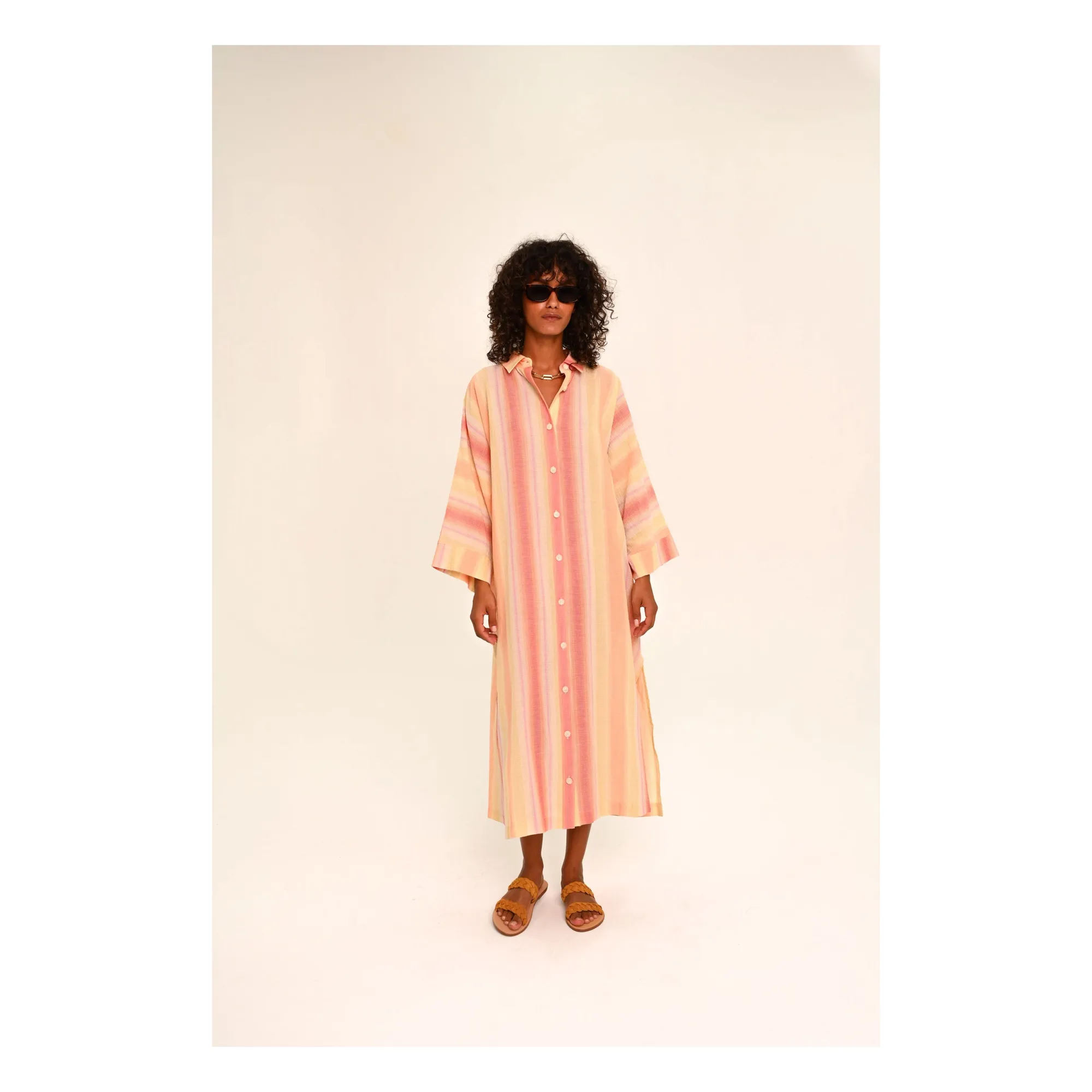 Sacrécoeur - Robe Longue Femme Coton Jaune XS