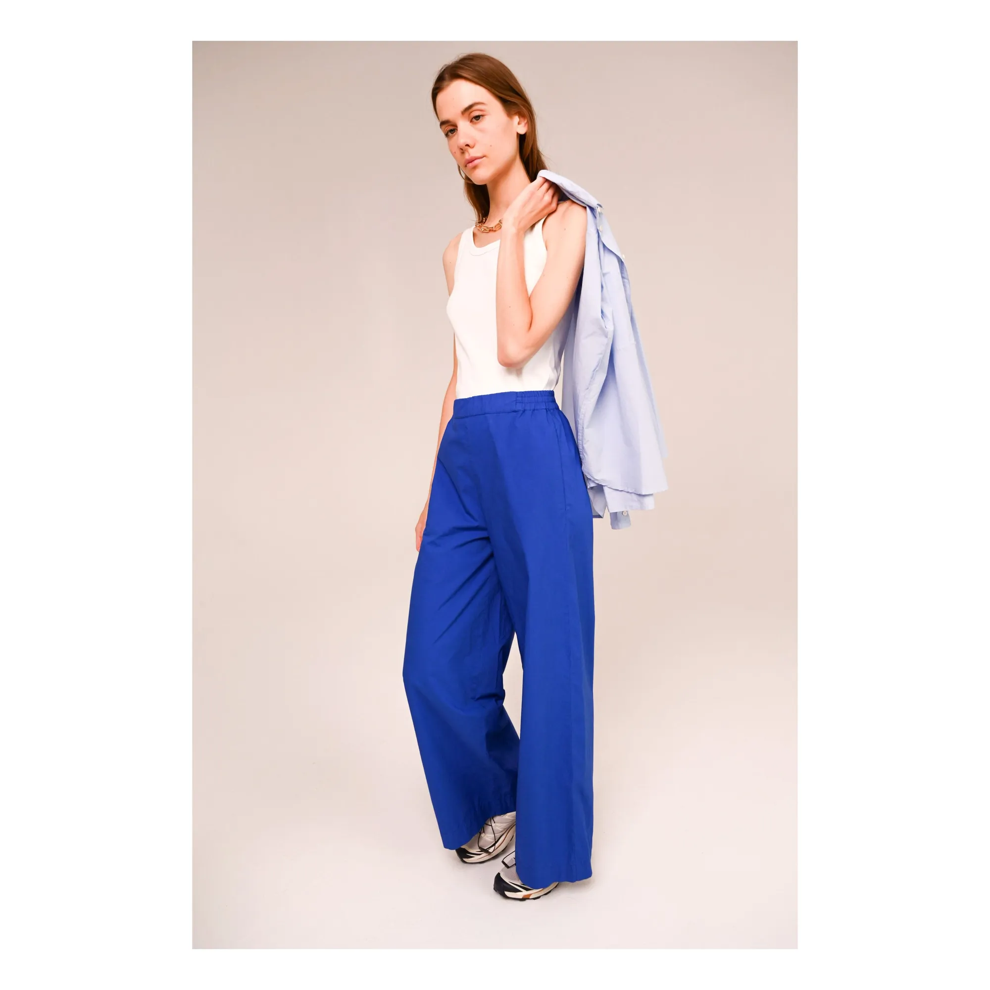 Sacrécoeur Blue Lola Magna Popeline Pants
