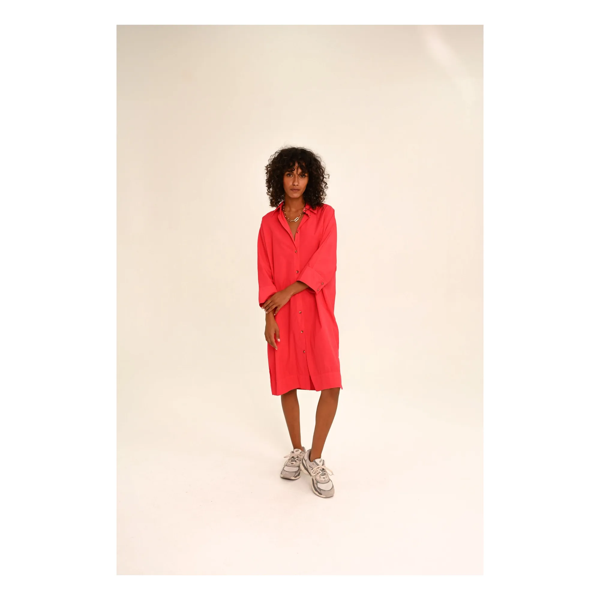 Sacrécoeur Red Giulietta Popeline Dress