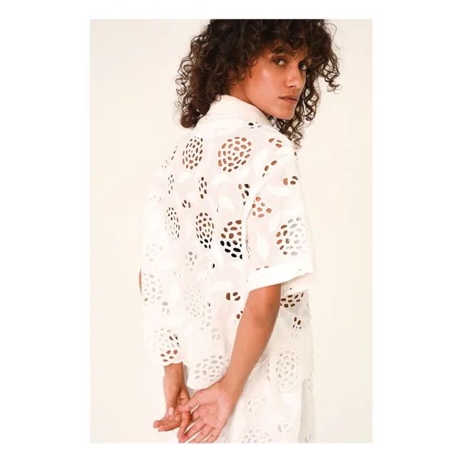 Flavia Camisa de flores | Blanco