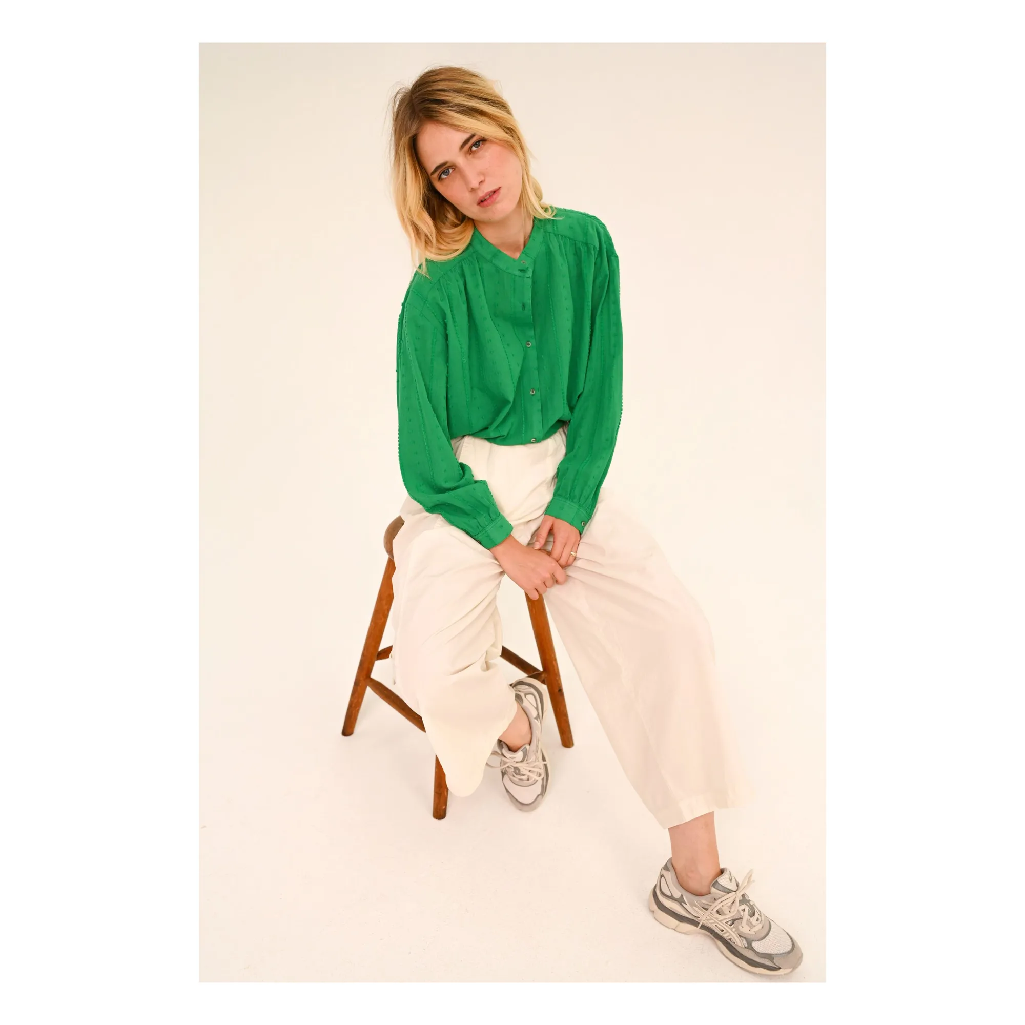 Sacrécoeur Green Ella Blouse