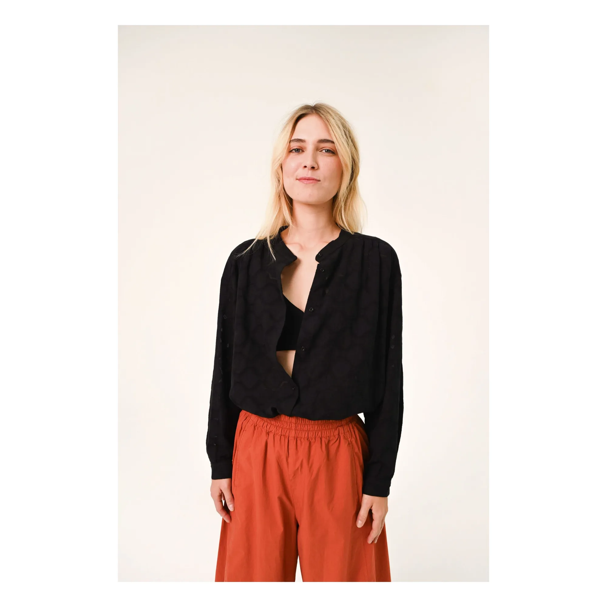 Sacrécoeur Black Ella Carta Blouse