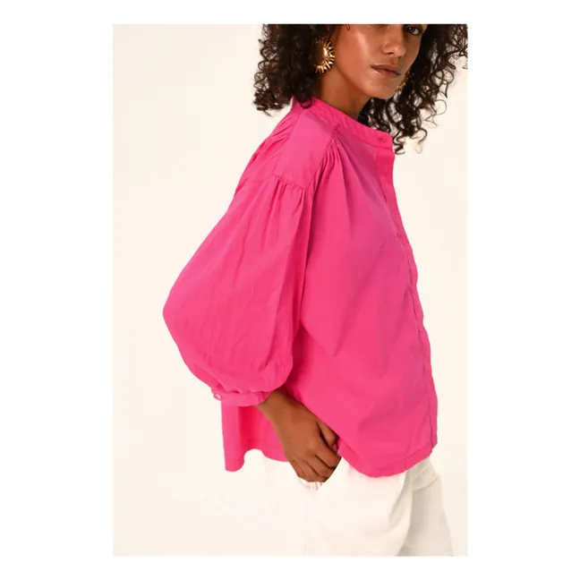 Blouse Carla Hibis Popeline | Framboise