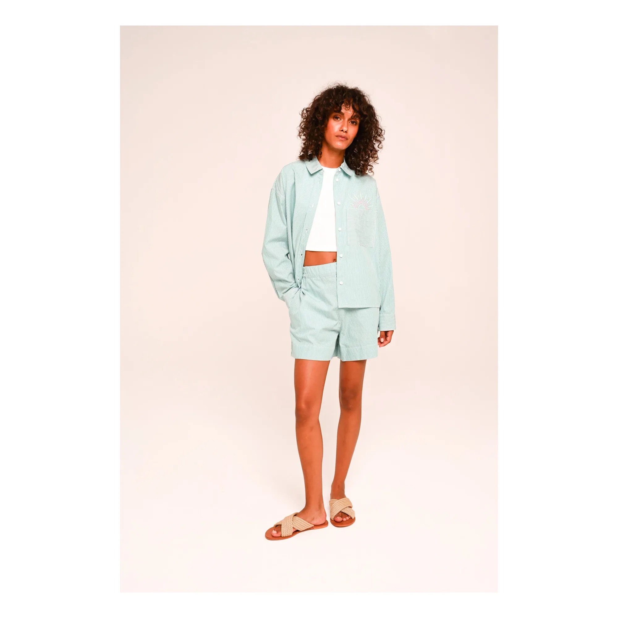 Sacrécoeur Green Andrea Inti Popeline Shirt