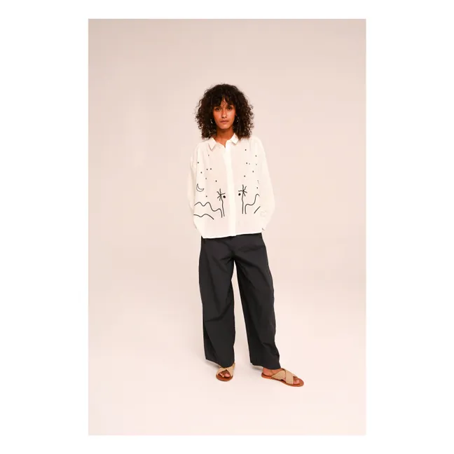 Chemise Ali Casa Voile de Coton | Noir