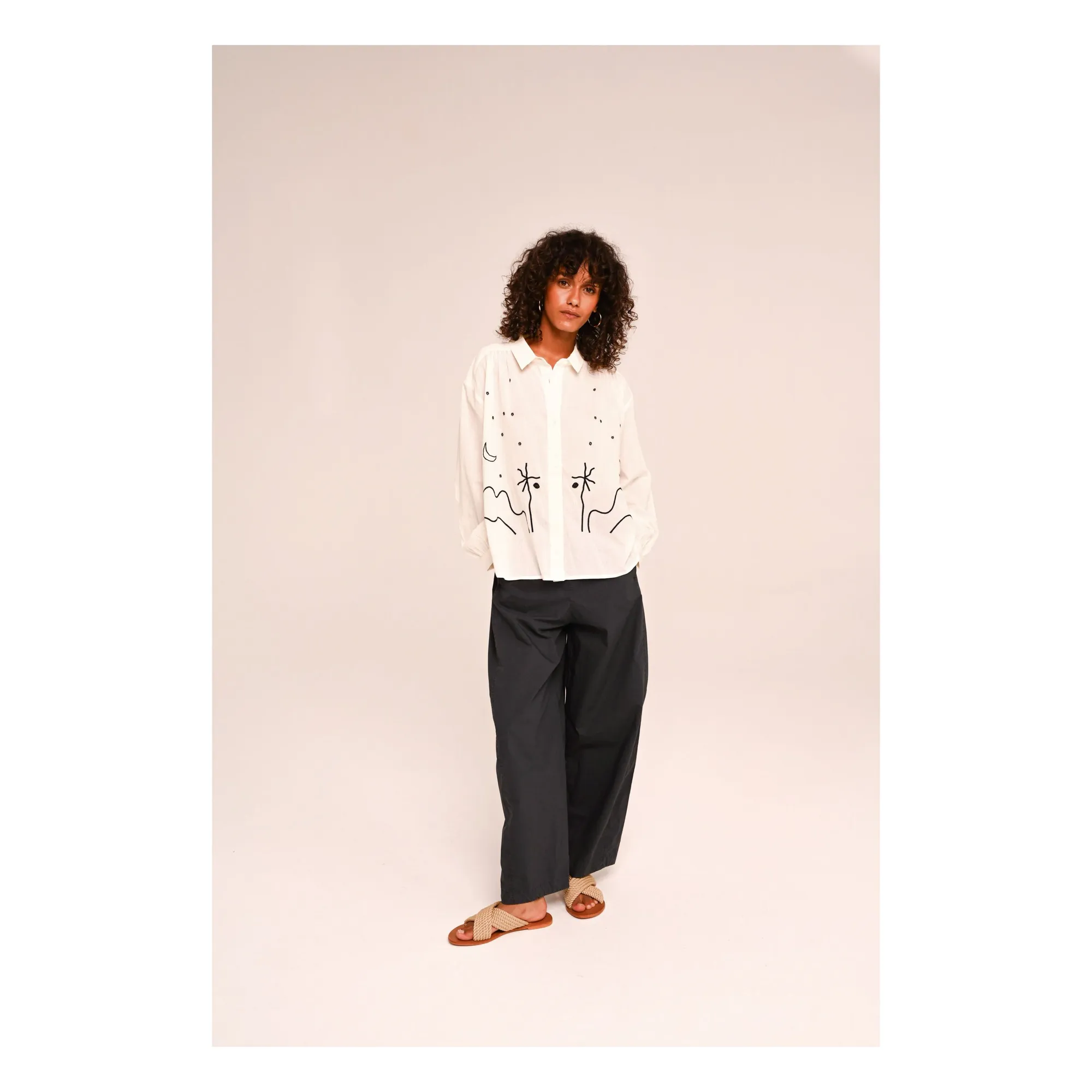 Sacrécoeur Black Ali Casa Voile De Coton Shirt
