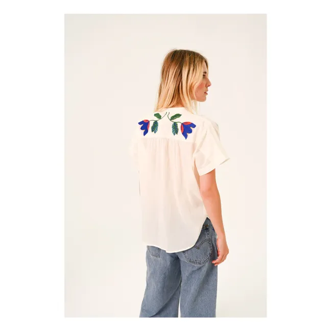 Blusa bordada Maya Corolle Voile de Coton | Blanco