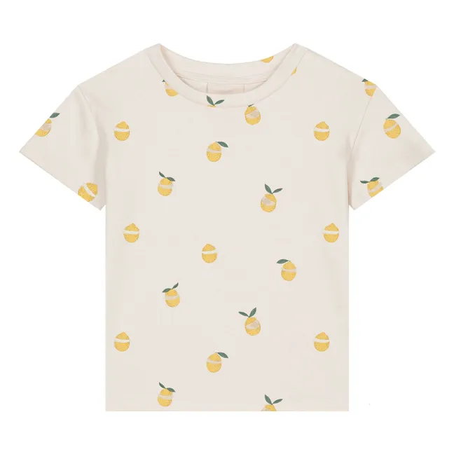 T-shirt Essential Citrons Coton Bio | Ecru