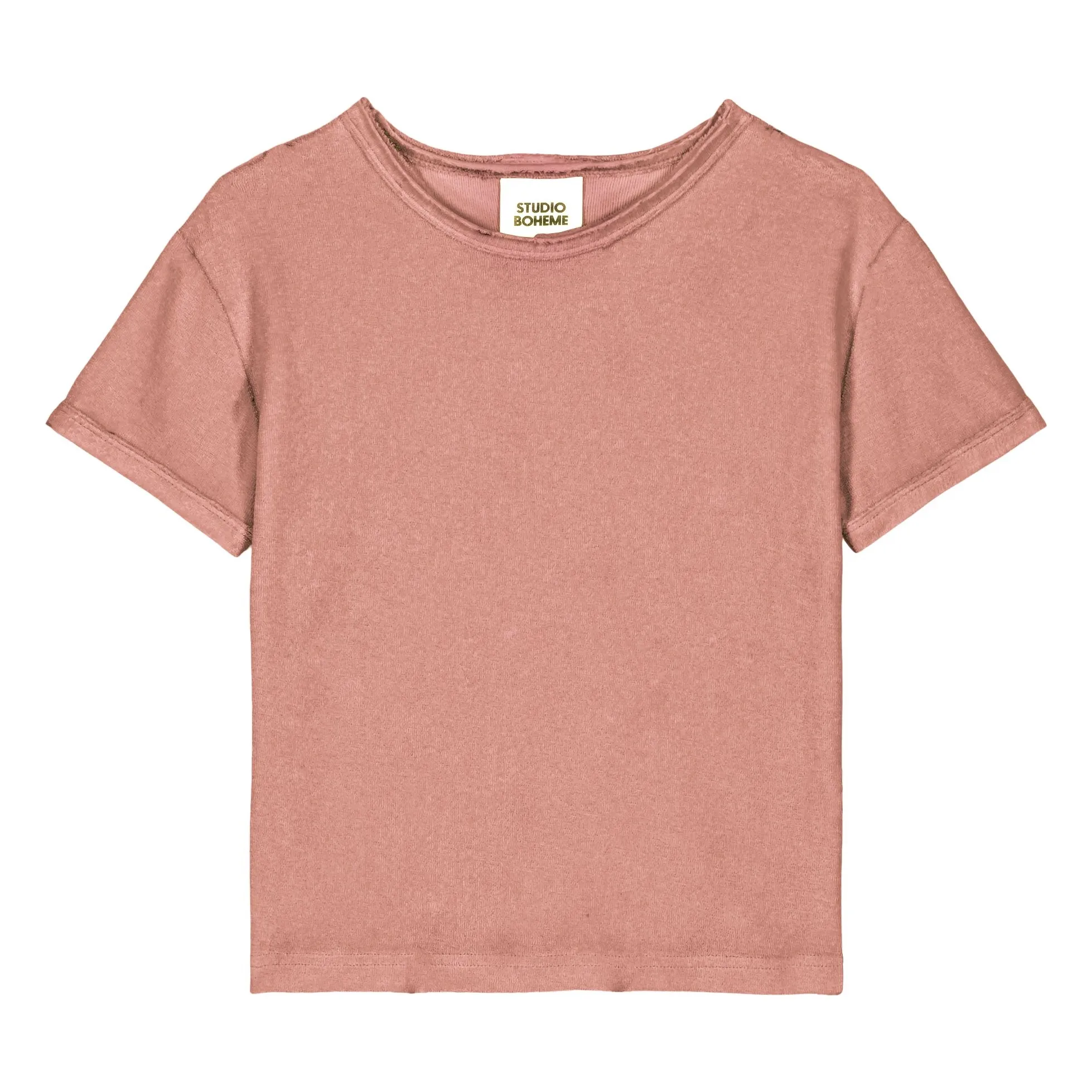 Studio Bohème Dusty Pink Essential Organic Cotton Towelling T-Shirt