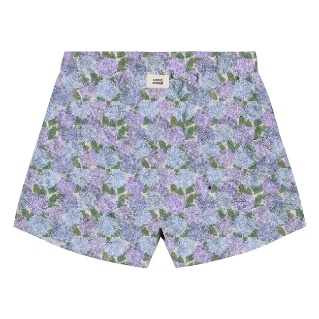Short de Bain Chico Fleurs Coton Bio | Lilas
