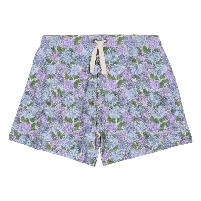 Short de Bain Chico Fleurs Coton Bio | Lilas