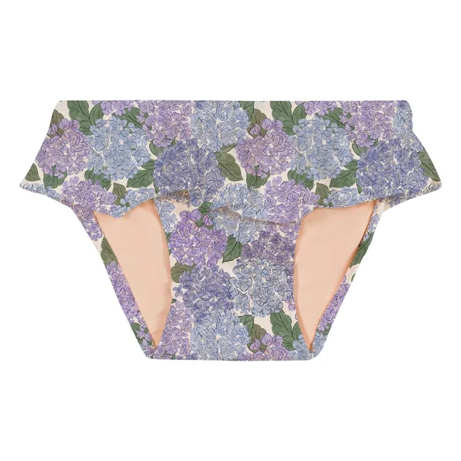 Culotte de Bain Mimi Fleurs Coton Bio | 	Lilas