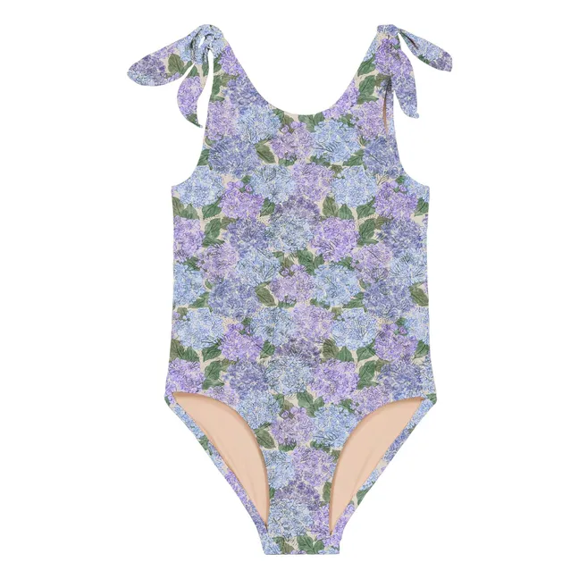 Roberta Fleurs Coton Bio Swimsuit | Lilac