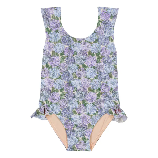 Maillot de Bain Ballerina Fleurs Fibres Recyclées | 	Lilas
