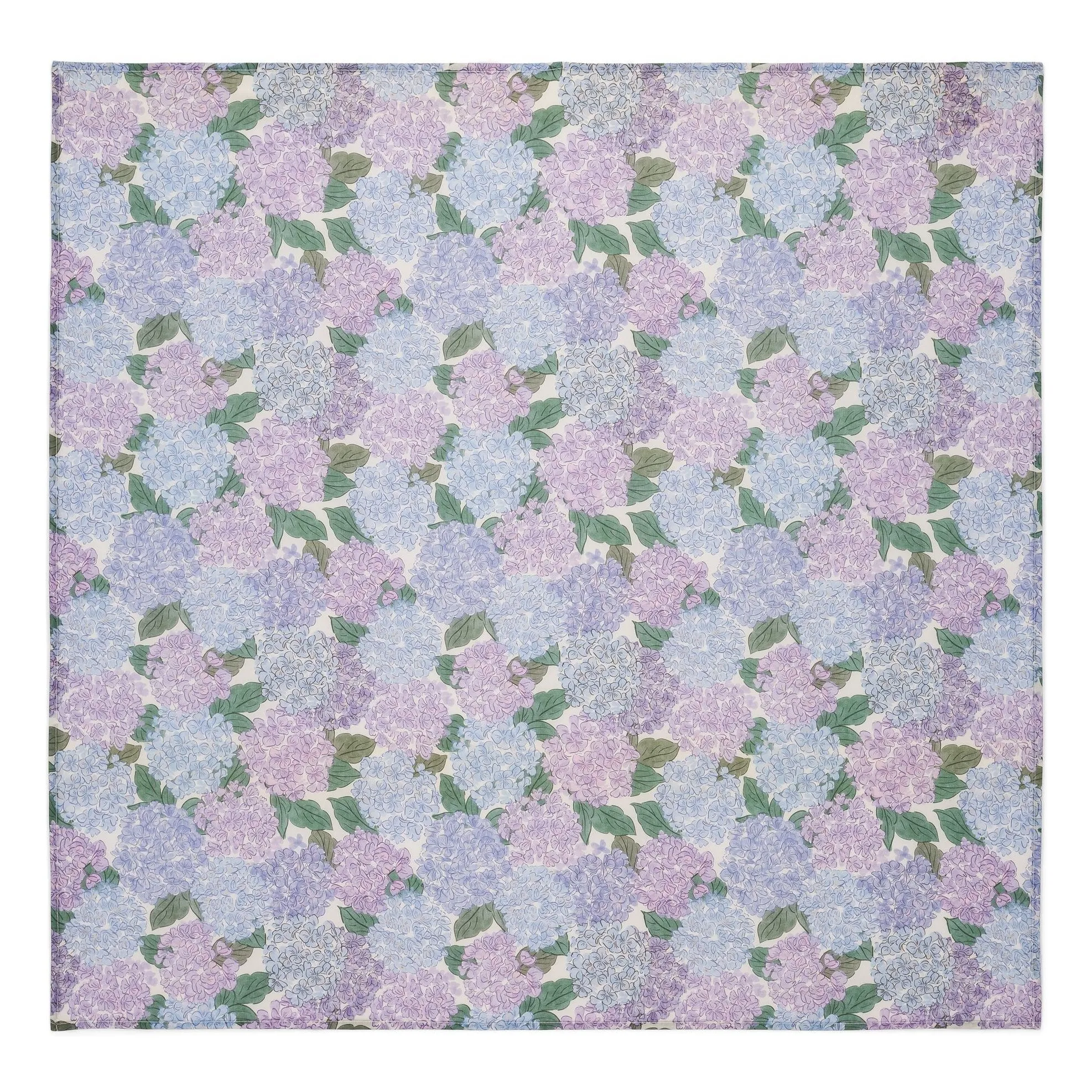 Foulard Linon Fleurs Coton Bio | 	Lilas- Image produit n°3