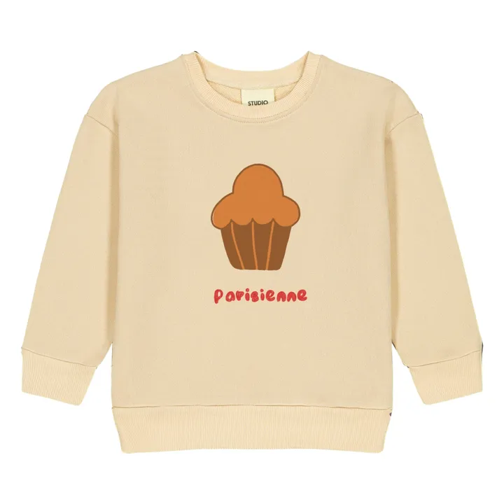 Sweat Bart Brioche Coton Bio | Jaune pâle- Image produit n°0