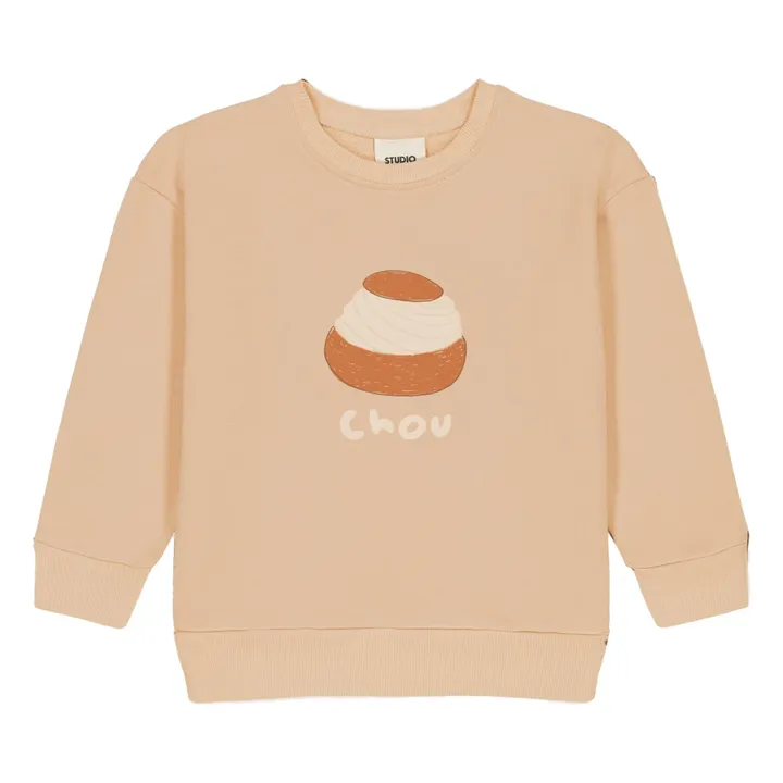 Bart Chou organic cotton sweatshirt | Beige- Product image n°0