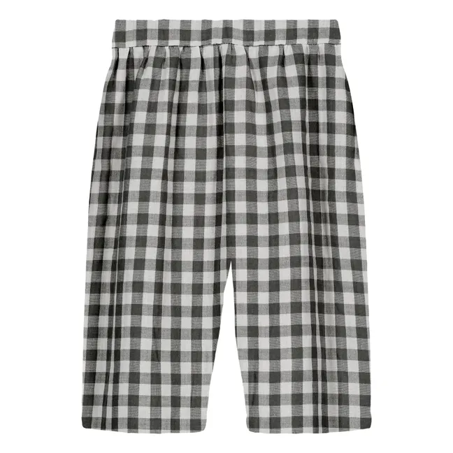 Pantaloni in garza di cotone biologico Cousin Vichy | Nero