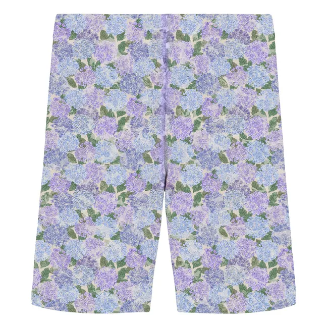 Cycliste Jeannie Fleurs Coton Bio | 	Lilas